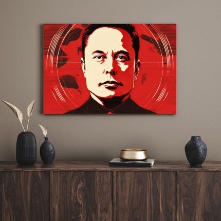 تابلو دکوراتیو مدرن ایلان ماسک نابغه Elon Musk is a genius