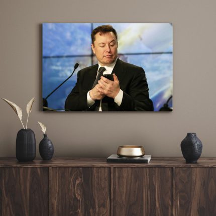 تابلو دکوراتیو مدرن ایلان ماسک در لباس رسمی Elon Musk in formal wear