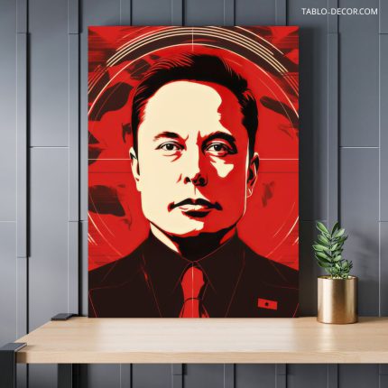 تابلو دکوراتیو مدرن ایلان ماسک جدی Elon Musk is serious