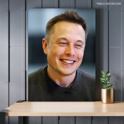 تابلو دکوراتیو مدرن ایلان ماسک خوش حال Elon Musk is happy