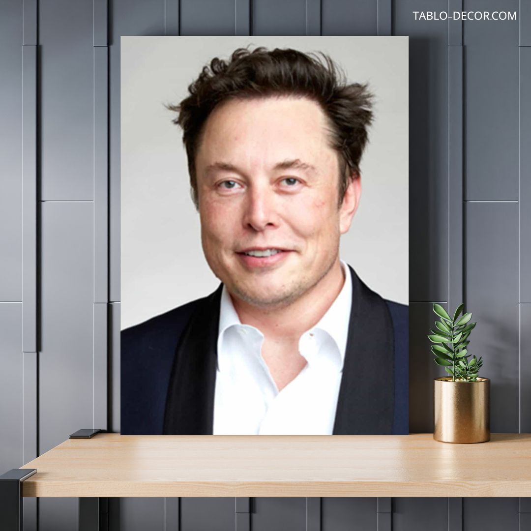 TD 1742 jpg تابلو دکوراتیو مدرن ایلان ماسک Elon Musk