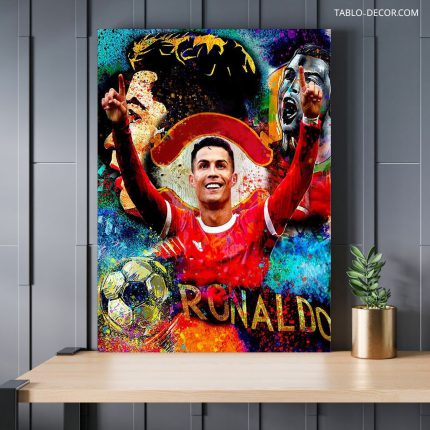 تابلو دکوراتیو فوتبالی رونالدو بازیکن فوتبال Ronaldo is a soccer player