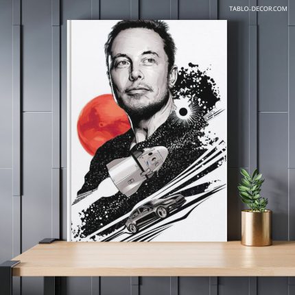 تابلو دکوراتیو مدرن ایلان ماسک Elon Musk
