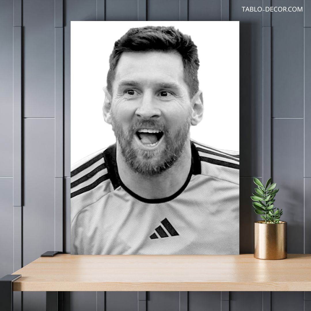 تابلو دکوراتیو فوتبالی مسی خوش حال Messi