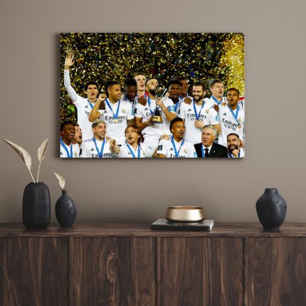 تابلو دکوراتیو ورزشی بازیکنان خوشحال رئال مادرید Happy Real Madrid players