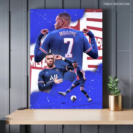 تابلو دکوراتیو ورزشی امباپه Mbappe