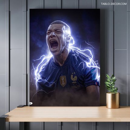 تابلو دکوراتیو ورزشی امباپه خشن Mbappe is violent