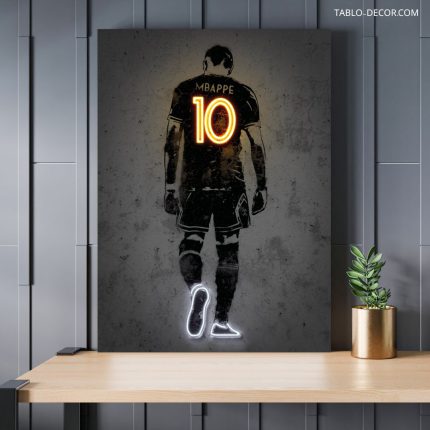 تابلو دکوراتیو ورزشی امباپه شماره Mbappe number 10