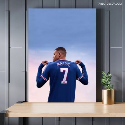 تابلو دکوراتیو ورزشی امباپه بازیکن قوی Mbappe is a strong player