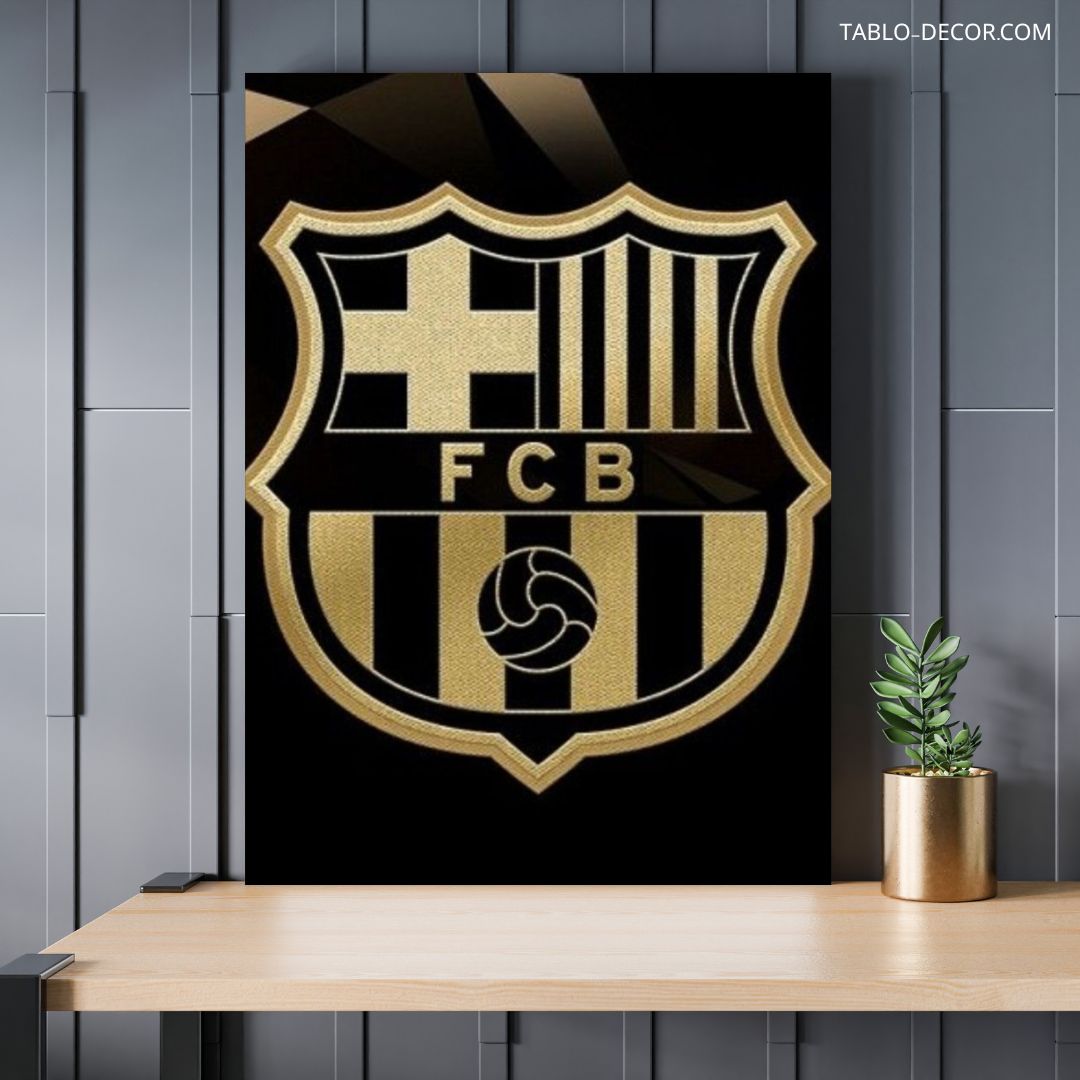 TD 1909 jpg تابلو دکوراتیو ورزشی لوگو بارسلونا Barcelona logo
