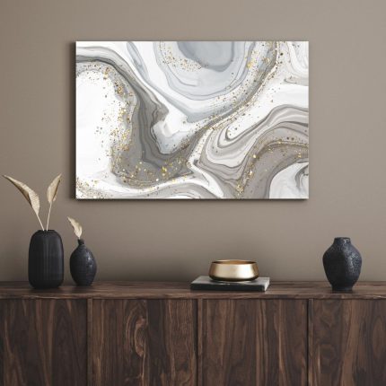 تابلو دکوراتیو مدرن ماربل طوسی رنگ Gray marble