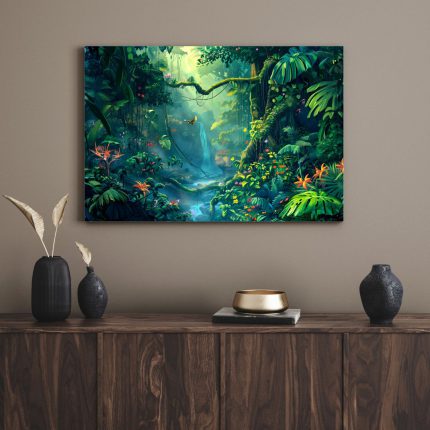تابلو جنگل پر از درخت A forest full of trees
