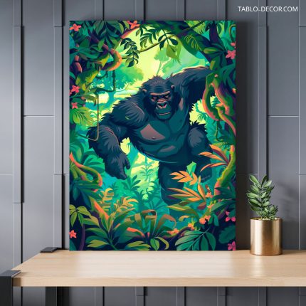 تابلو دکوراتیو حیوانات گوریل Gorilla