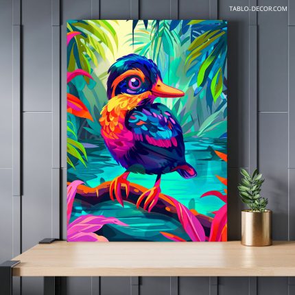 تابلو دکوراتیو حیوانات پرنده زیبا beautiful bird