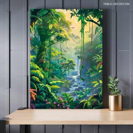 تابلو جنگل سرسبز lush forest
