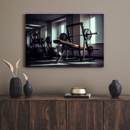تابلو دکوراتیو ورزشی وزنه باشگاه weight club