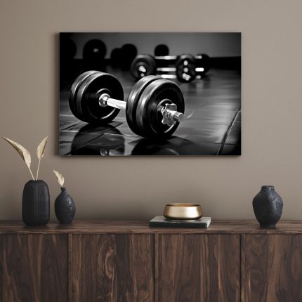 تابلو دکوراتیو ورزشی دمبل dumbbell