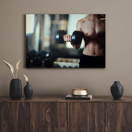 تابلو دکوراتیو ورزشی دمبل زدن Dumbbell