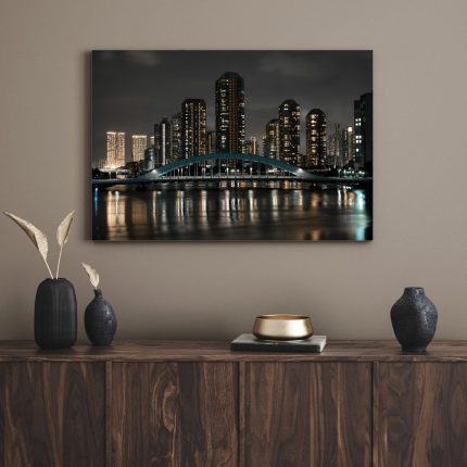 تابلو دکوراتیو مدرن دبی در شب Dubai at night