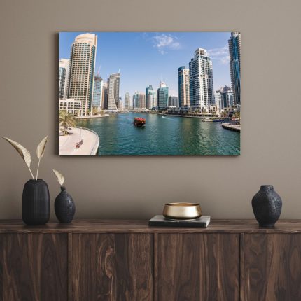 تابلو دکوراتیو مدرن برج و دریاچه Tower and lake