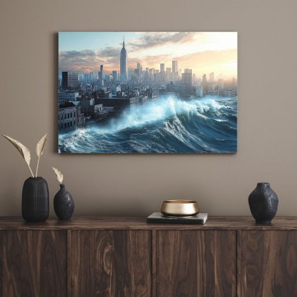 تابلو دکوراتیو مدرن دریای طوفانی stormy sea