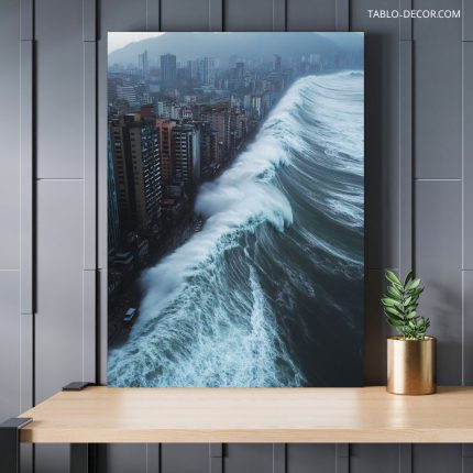 تابلو دکوراتیو مدرن دریای طوفانی stormy sea