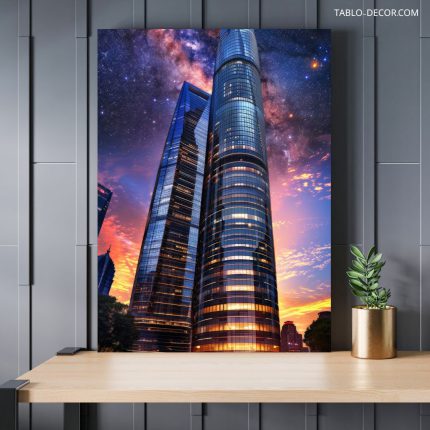 تابلو مدرن برج بلند tall tower