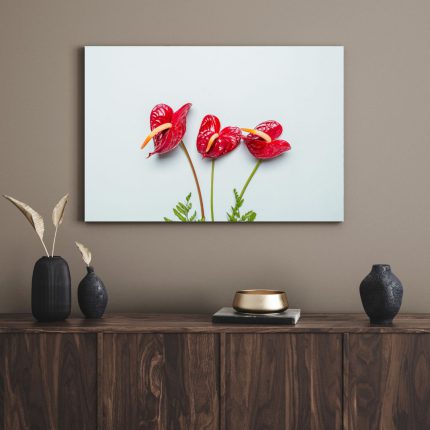 تابلو دکوراتیو مینیمال گل های قرمز Red flowers