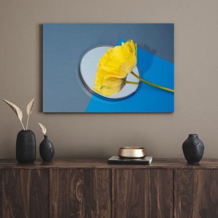 تابلو دکوراتیو مینیمال گل و آینه Flowers and mirrors