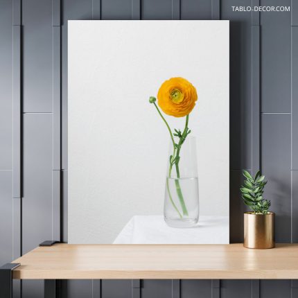 تابلو دکوراتیو مینیمال گل زرد yellow flower