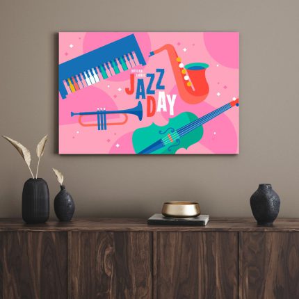 تابلو دکوراتیو مدرن روز جهانی جاز World Jazz Day