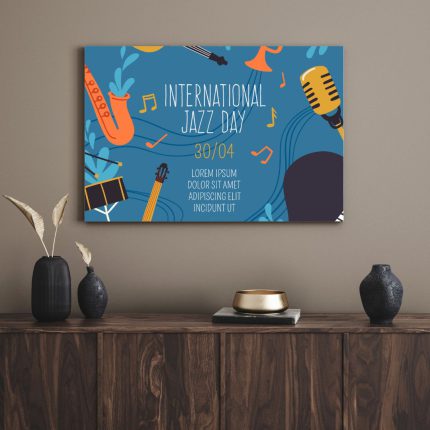 تابلو دکوراتیو مدرن روز جهانی جاز World Jazz Day