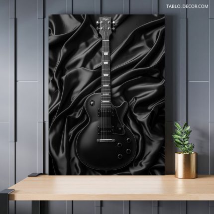 تابلو گیتار برقی مشکی Black electric guitarack electric guitar