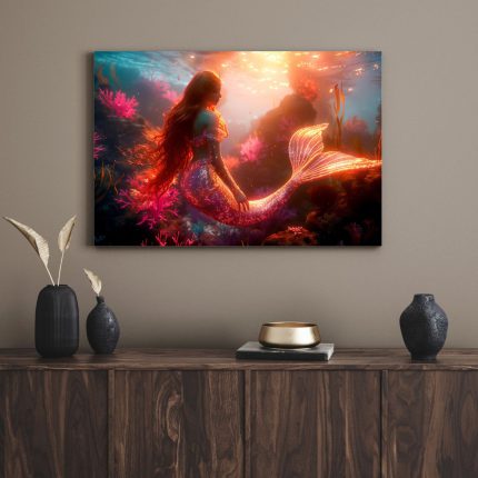 تابلو دکوراتیو فانتزی پری دریایی mermaid