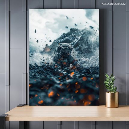 تابلو دکوراتیو مدرن دریای طوفانی stormy sea