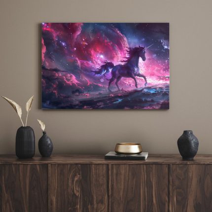 تابلو دکوراتیو فانتزی اسب شاخ دار unicorn