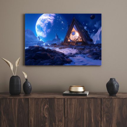 تابلو دکوراتیو فانتزی ماه the moon