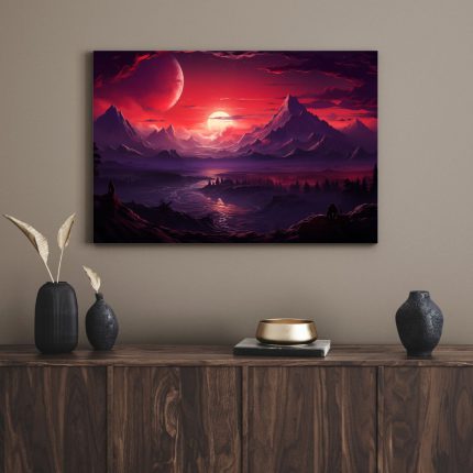 تابلو دکوراتیو فانتزی غروب آفتاب sunset