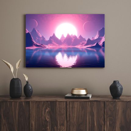 تابلو دکوراتیو فانتزی آسمان بنفش purple sky
