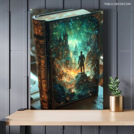 تابلو دکوراتیو فانتزی کتاب اسرار آمیز Mysterious book