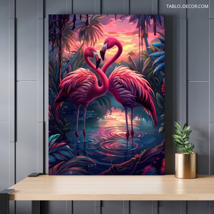تابلو دکوراتیو حیوانات فلامینگو Flamingo