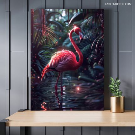 تابلو دکوراتیو حیوانات فلامینگو Flamingo