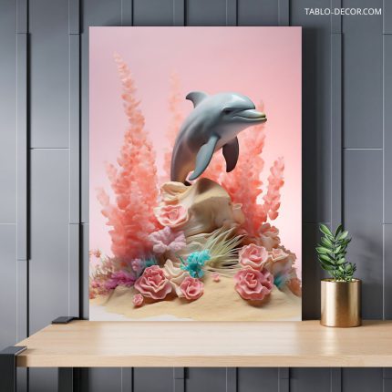 تابلو دکوراتیو حیوانات دلفین Dolphin