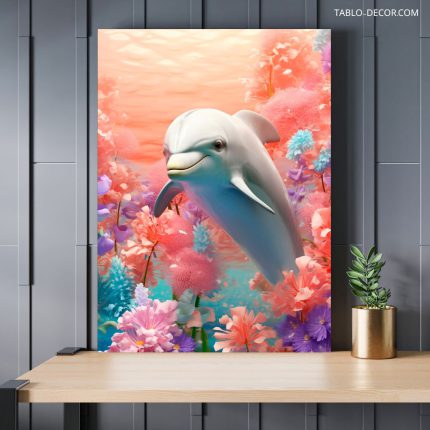 تابلو دکوراتیو حیوانات دلفین Dolphin