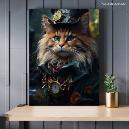 تابلو دکوراتیو حیوانات گربه the cat