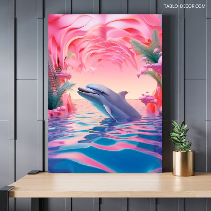 تابلو دکوراتیو حیوانات دلفین Dolphin