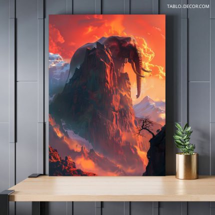 تابلو دکوراتیو حیوانات فیل بزرگ big elephant