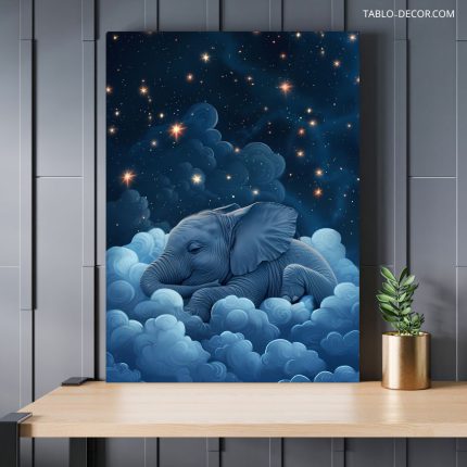 تابلو دکوراتیو حیوانات فیل خوابیده sleeping elephant