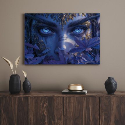 تابلو دکوراتیو کارتونی دختر چشم آبی blue eyed girl