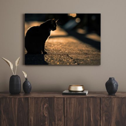 تابلو گربه در خیابان Cat on the street